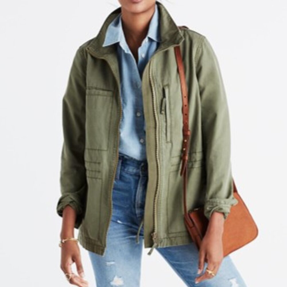 NWOT Madewell Green Utility Jacket - XXS